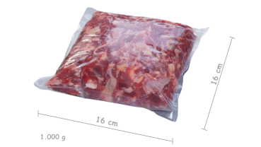 Packung des gefrorenen Rindfleisch durchwachsen